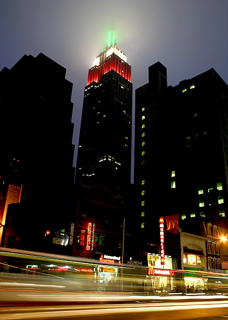 The Empire State Building from 8th Avenue
