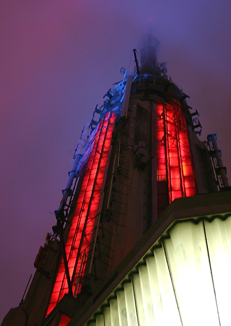 The Empire State Building's mast, as seen from the 86th floor observatory