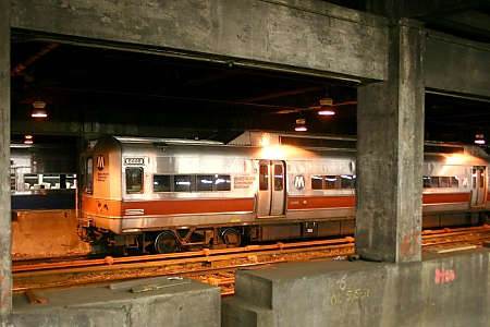 A Metro-North Railroad train at New York's Grand Central terminal