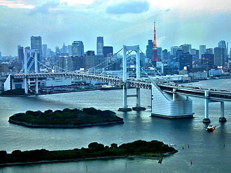 The view from the Fuji Building, Odaiba, Tokyo