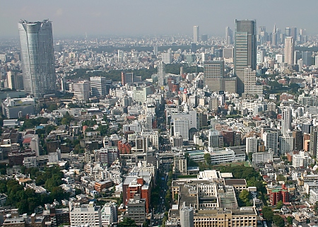 View from the Tokyo Tower toward Roppongi and Shinjuku