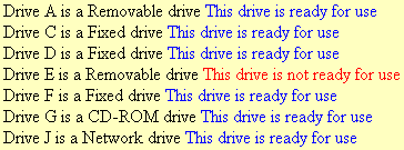 Drive A is ready for use