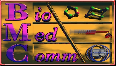 BioMedCom logo (rendered in Bryce 4)