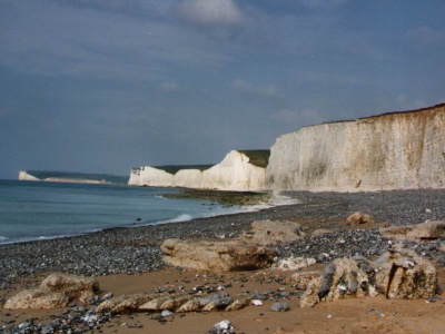Chalk cliffs near Beachy Head, Sussex