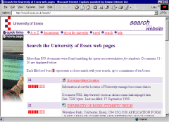 Essex Site Server Search facility