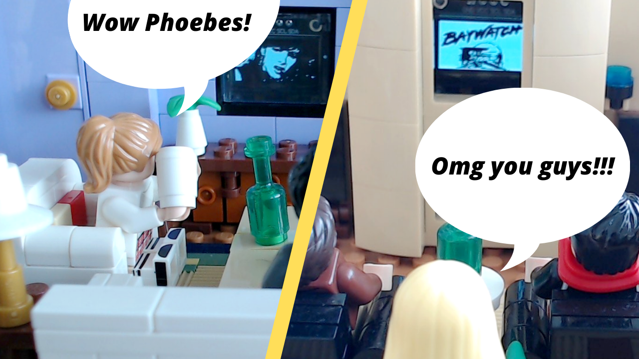 I Built a Lego Sized TV for the Friends Apartment Set (10292)