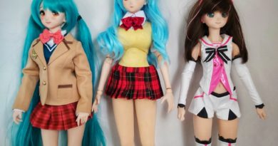 Dollfie Dream Sister Uzuki Shimamura, Dollfie Dream Dynamite Towa and Dollfie Dream Sister Kizuna AI