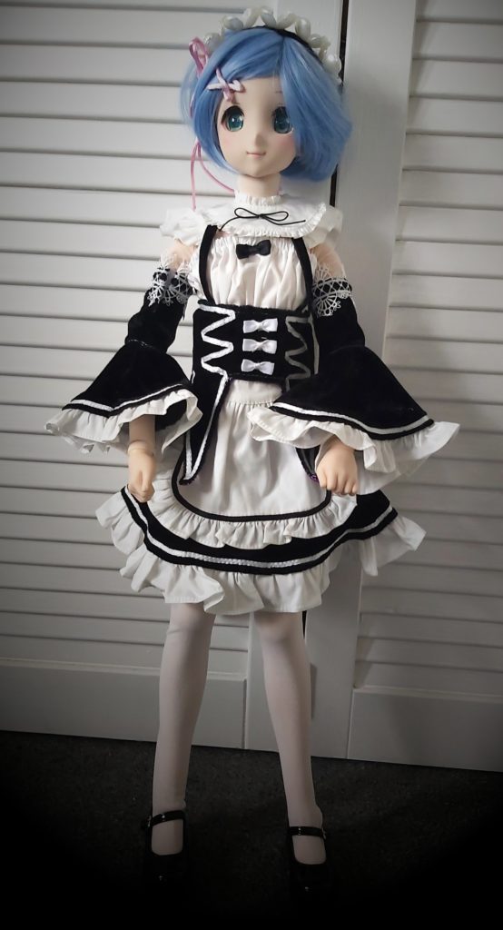 Dollfie Kizuna AI cosplaying as Rem from Re:Zero