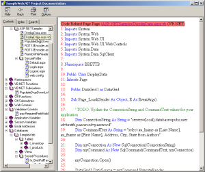 .NET Documentation Tool – Document Source Code For Free – Brettb.Com