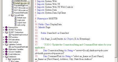 Example output from the .NET documentation tool code documentor for the .NET Framework