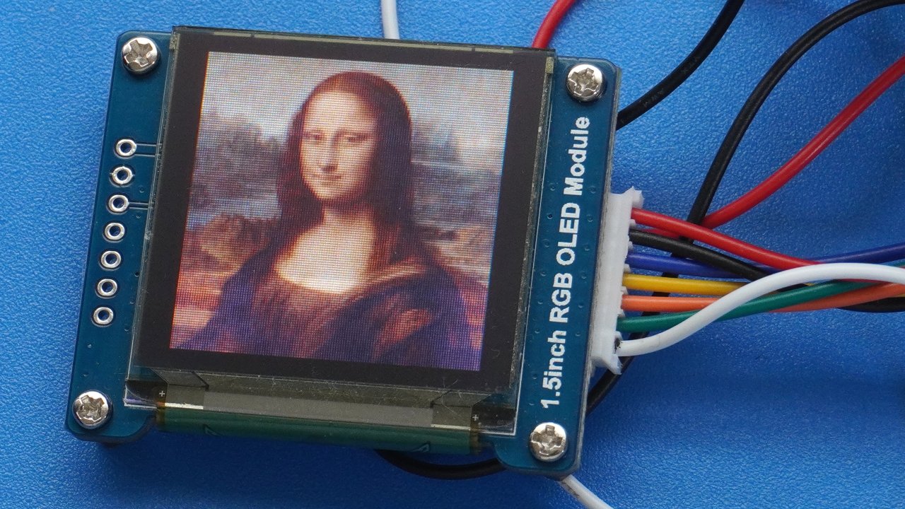 Display Full Color Images on an ESP32 with SSD1351 OLED